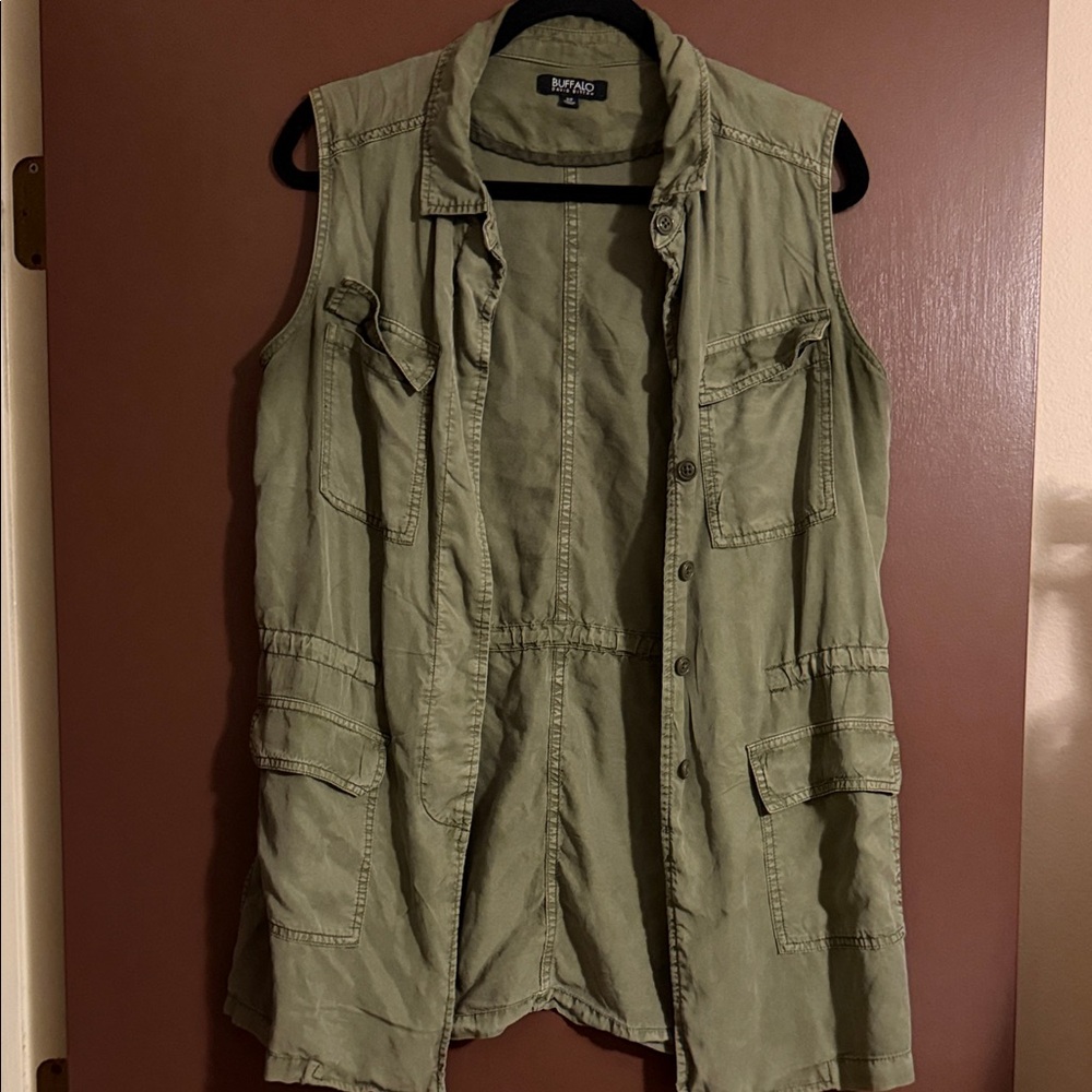 Buffalo David Bitton Olive Utility Vest